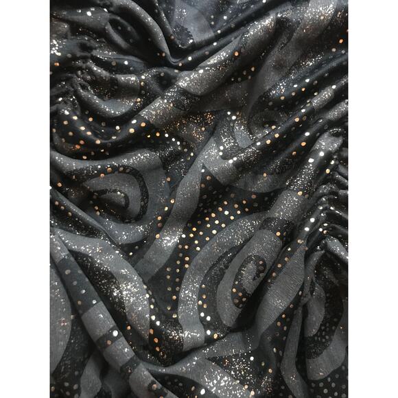 Vintage jumpsuit with graphic pattern and golden dots by Vera Mont, size 10 - Picture 6 of 6